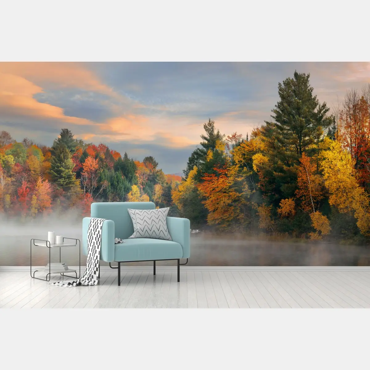 Fototapete nebliger herbstmorgen in Stowe – Pixers®