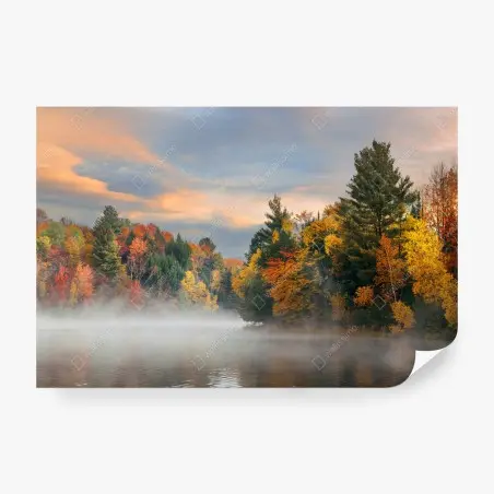 Fototapete nebliger herbstmorgen in Stowe – Pixers®