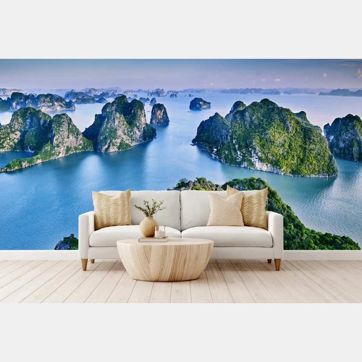 Fototapete Halong-Bucht panorama der kalksteininseln – Pixers®