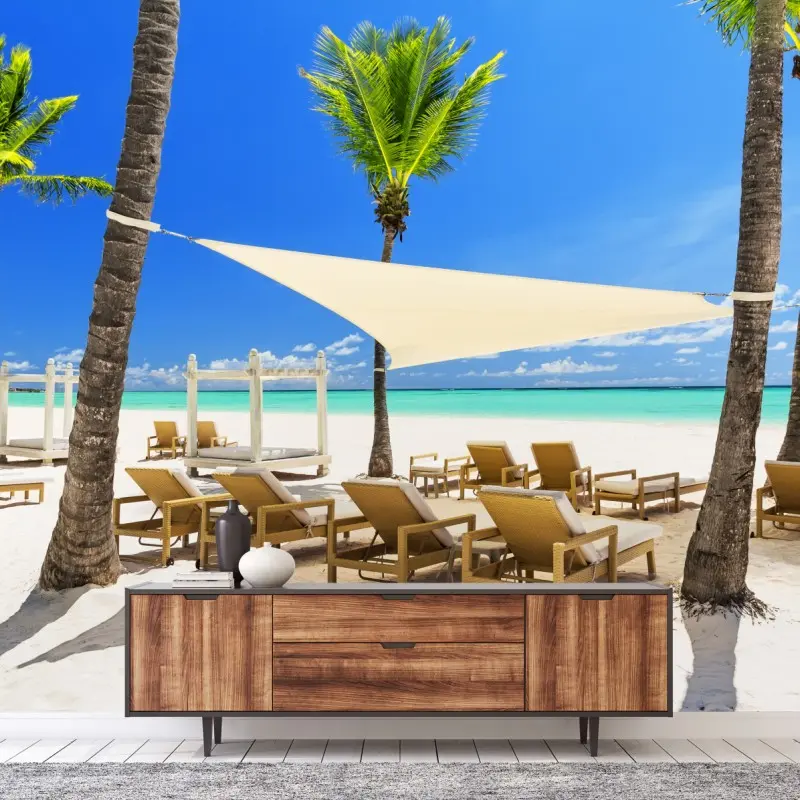Fototapete ruhiger strand in Cap Cana, Dominikanische Republik