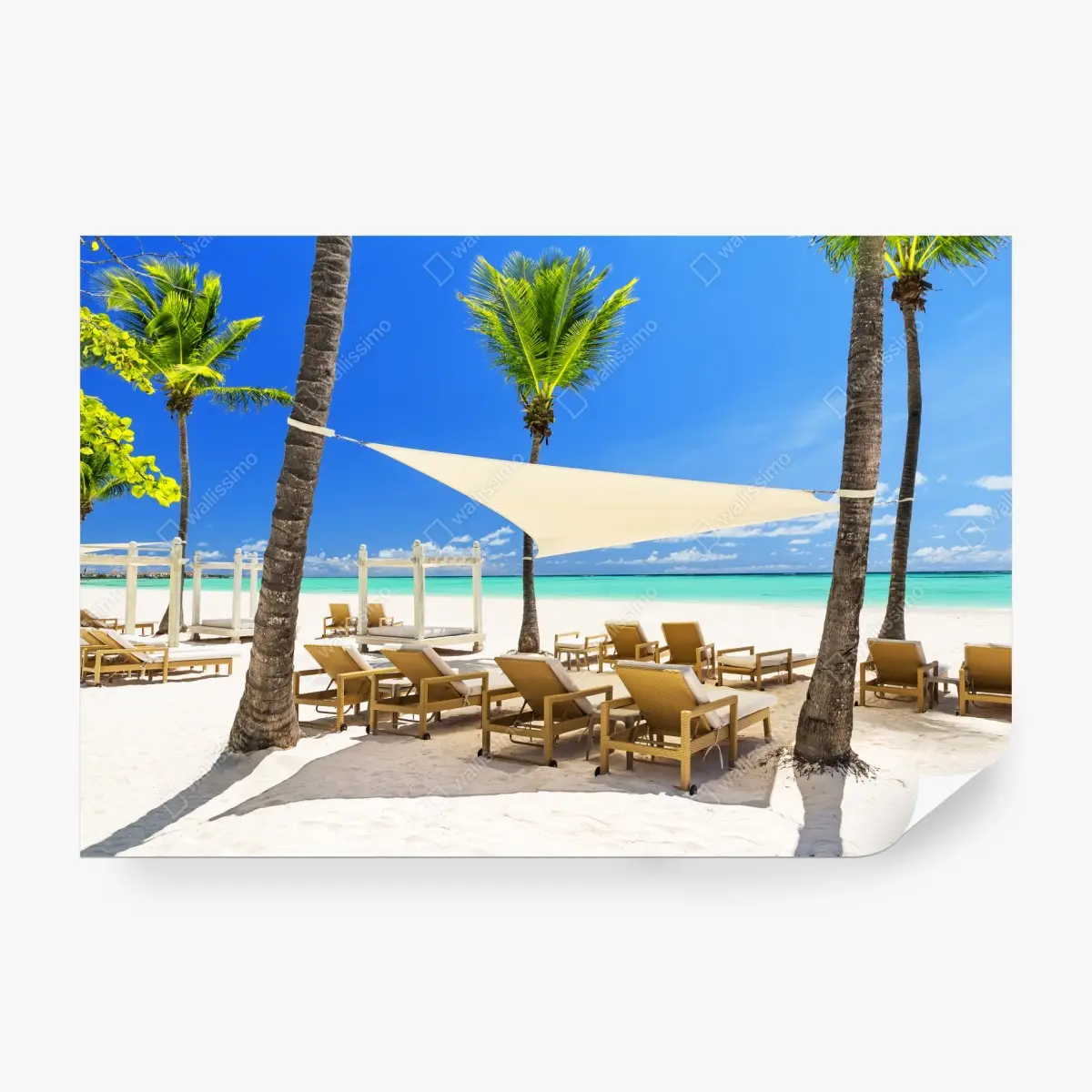 Fototapete ruhiger strand in Cap Cana, Dominikanische Republik – Pixers®