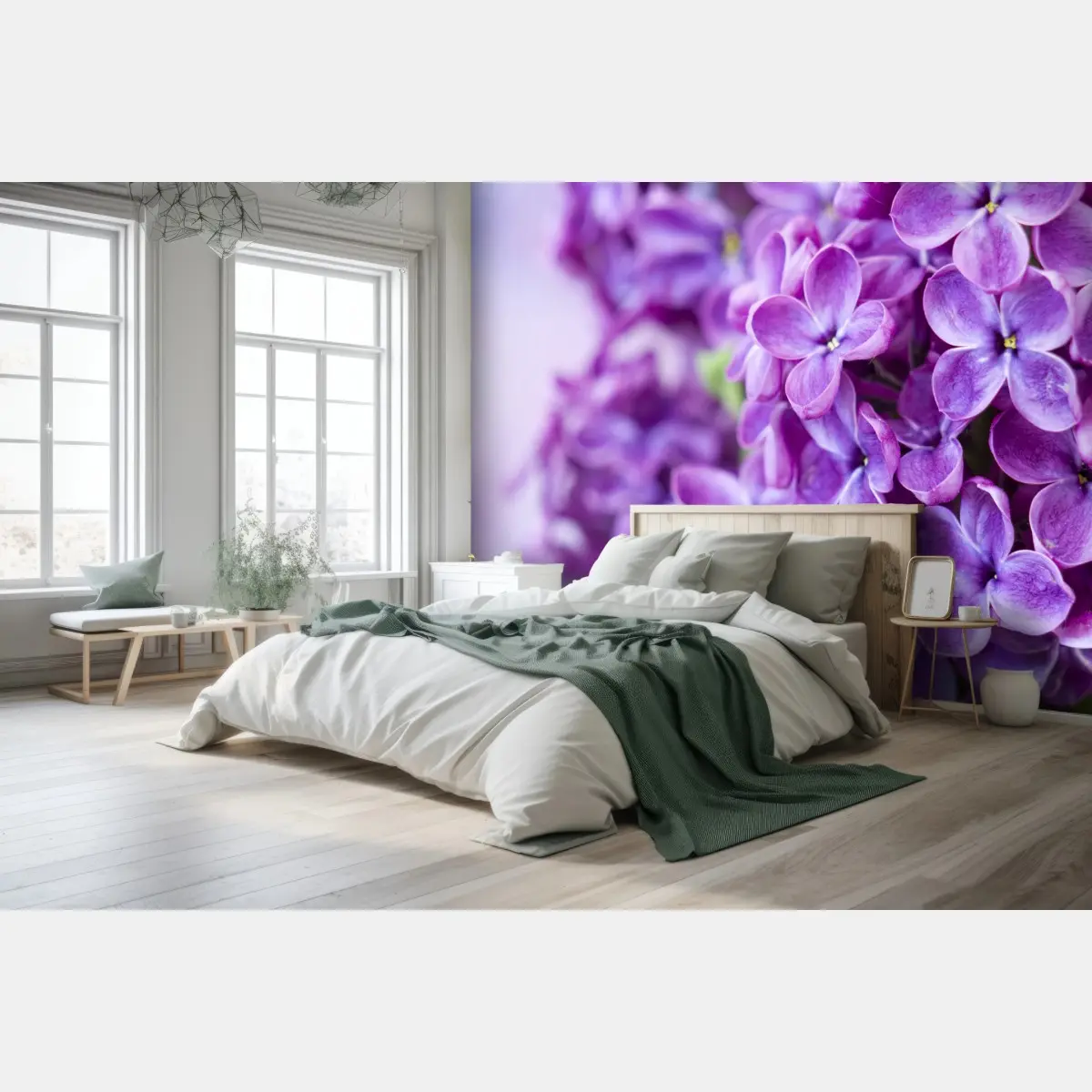 Fototapete lila fliederblüten nahaufnahme – Pixers®