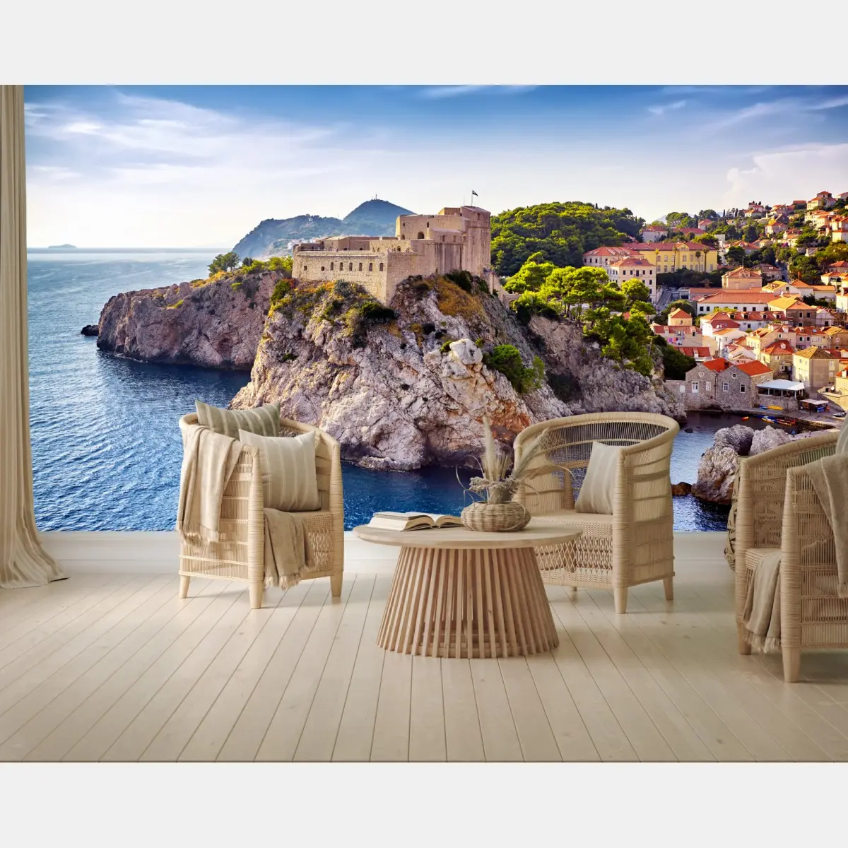 Fototapete Dubrovnik küstenfestung auf felsigen klippen – Pixers®
