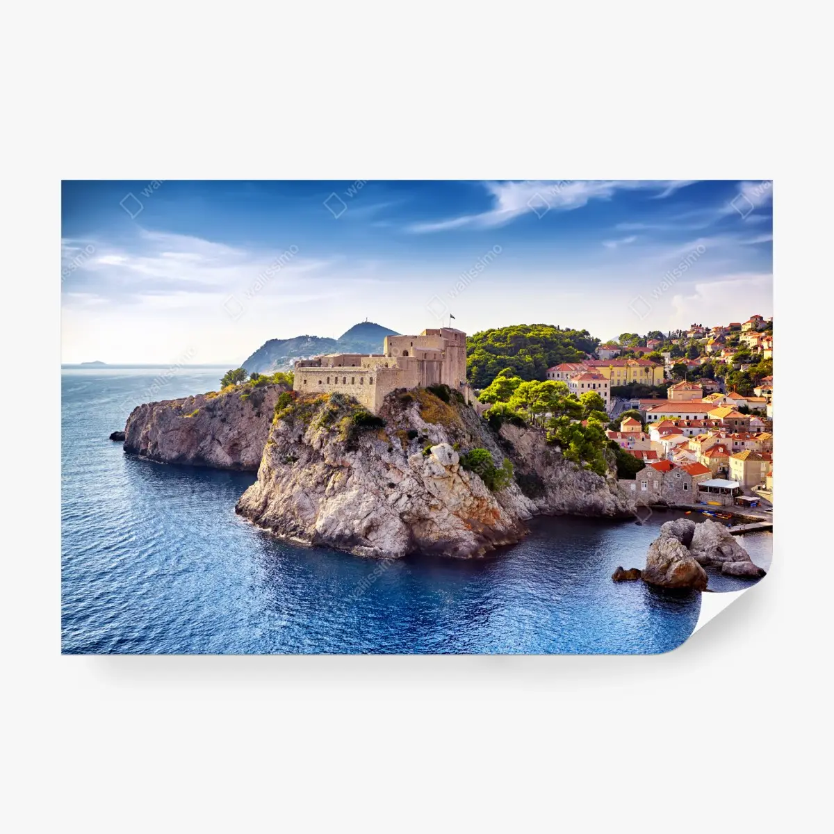 Fototapete Dubrovnik küstenfestung auf felsigen klippen – Pixers®