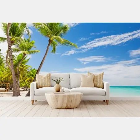 Fototapete palmenstrand in Punta Cana – Pixers®