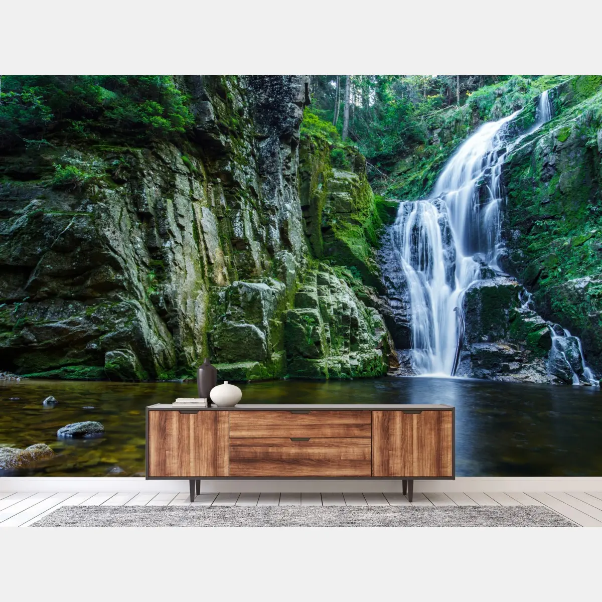 Fototapete wasserfall Kamienczyk im Karkonosze – Pixers®