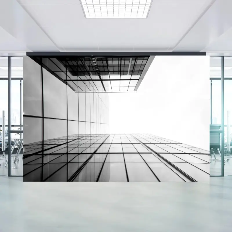 Fototapete minimalistische glasfassade perspektive