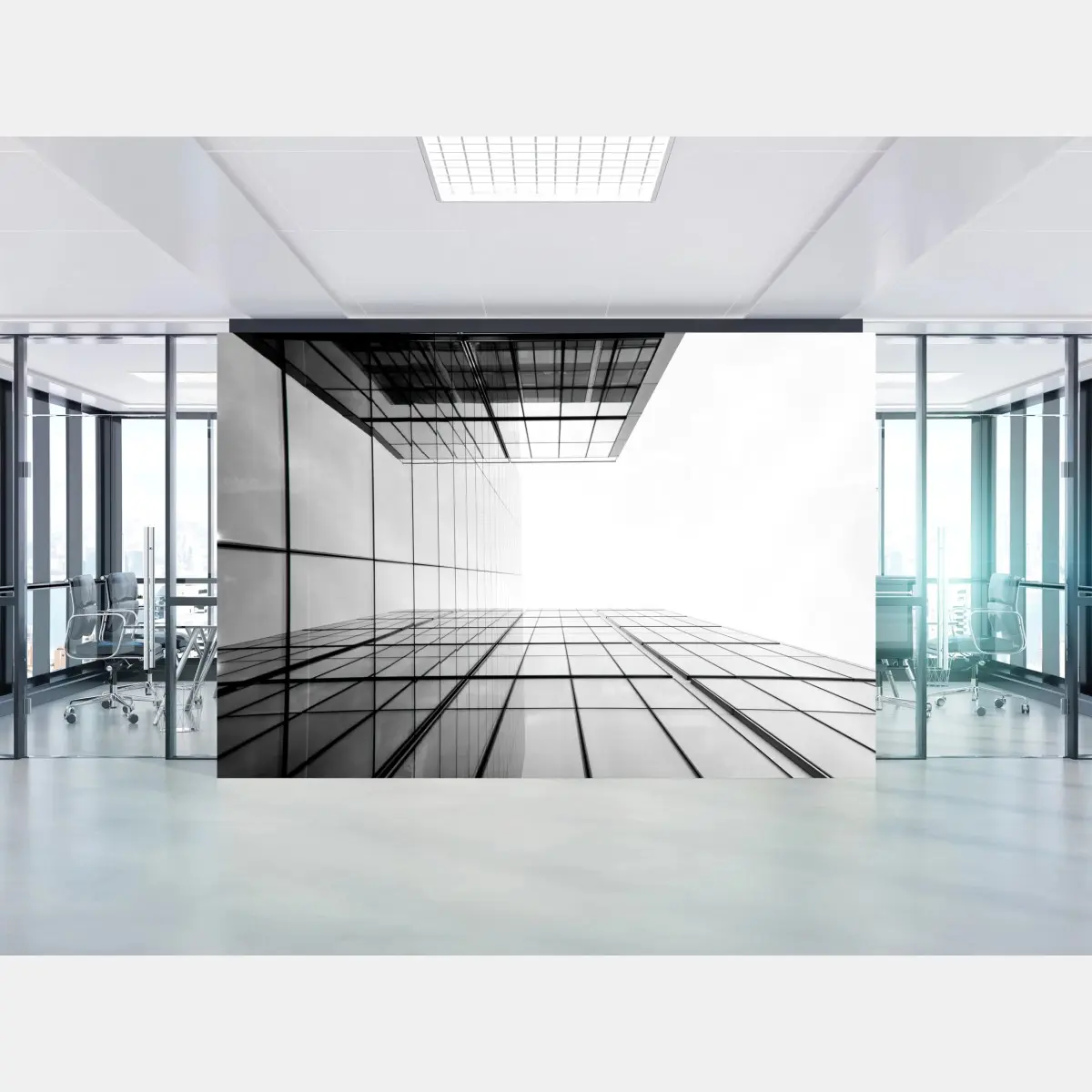 Fototapete minimalistische glasfassade perspektive – Pixers®