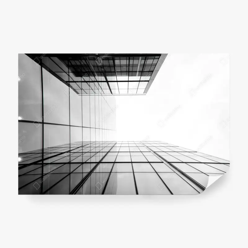 Fototapete minimalistische glasfassade perspektive