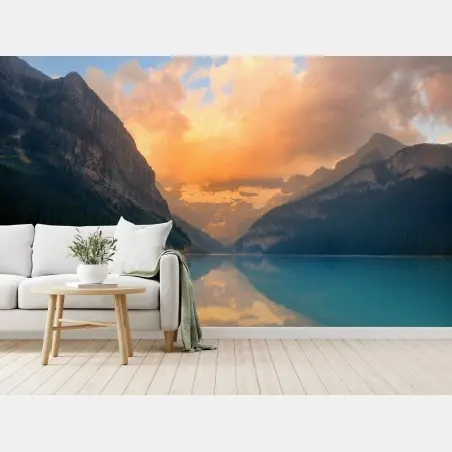 Fototapete sonnenaufgang über Lake Louise, Banff – Pixers®