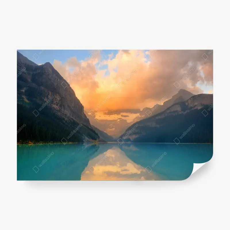 Fototapete sonnenaufgang über Lake Louise, Banff