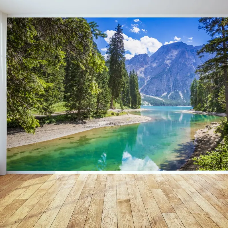 Fototapete Pragser Wildsee türkisblauer bergsee