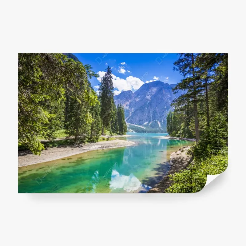 Fototapete Pragser Wildsee türkisblauer bergsee