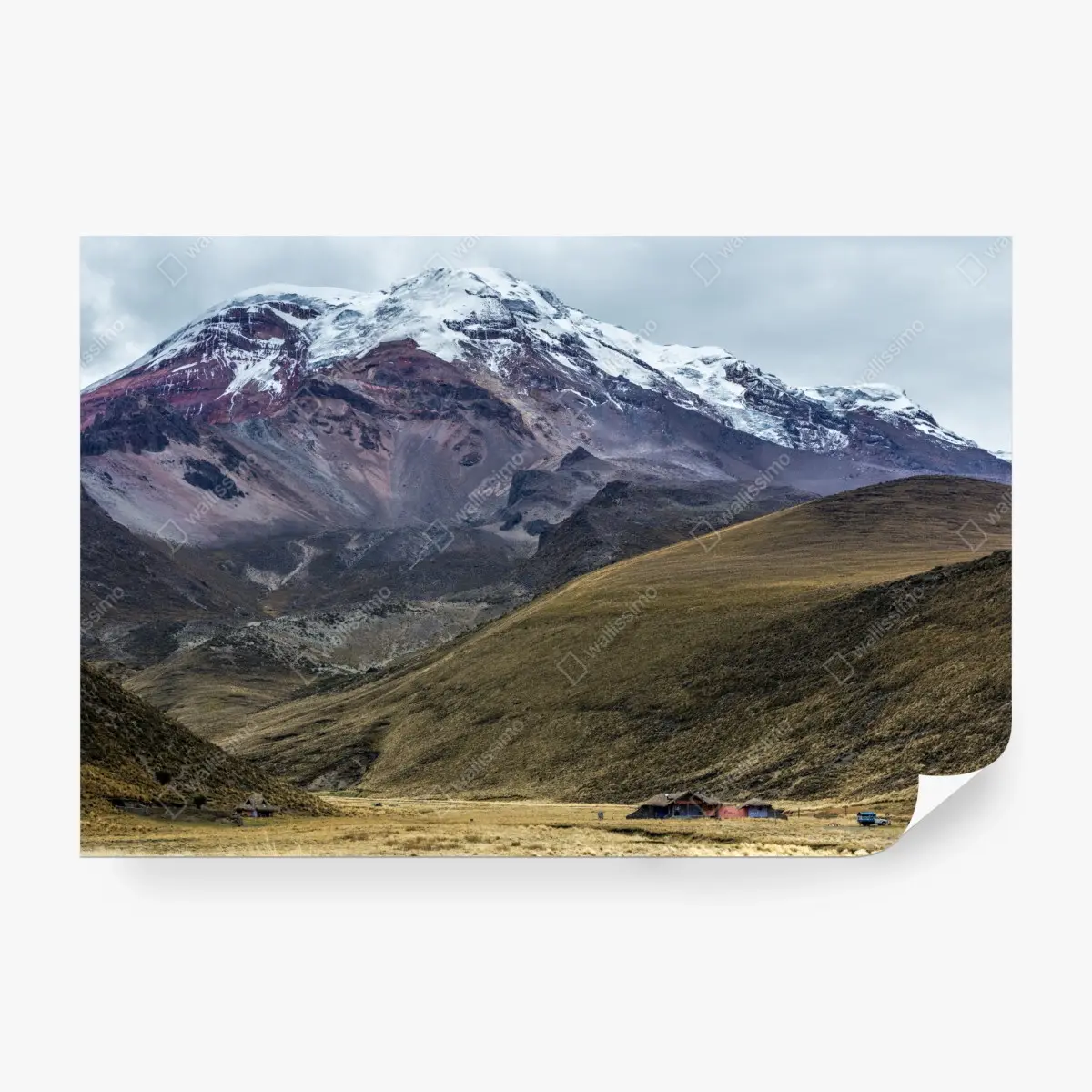 Fototapete majestätisches schneebedecktes bergtal – Pixers®