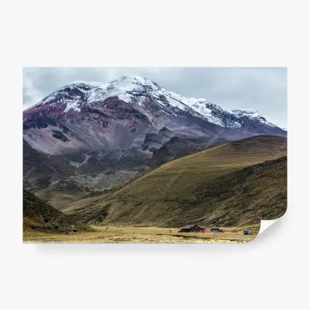Fototapete majestätisches schneebedecktes bergtal – Pixers®