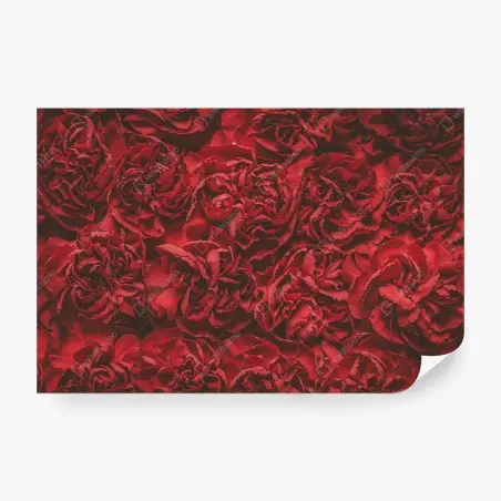 Fototapete vintage rote nelken blumenmuster – Pixers®