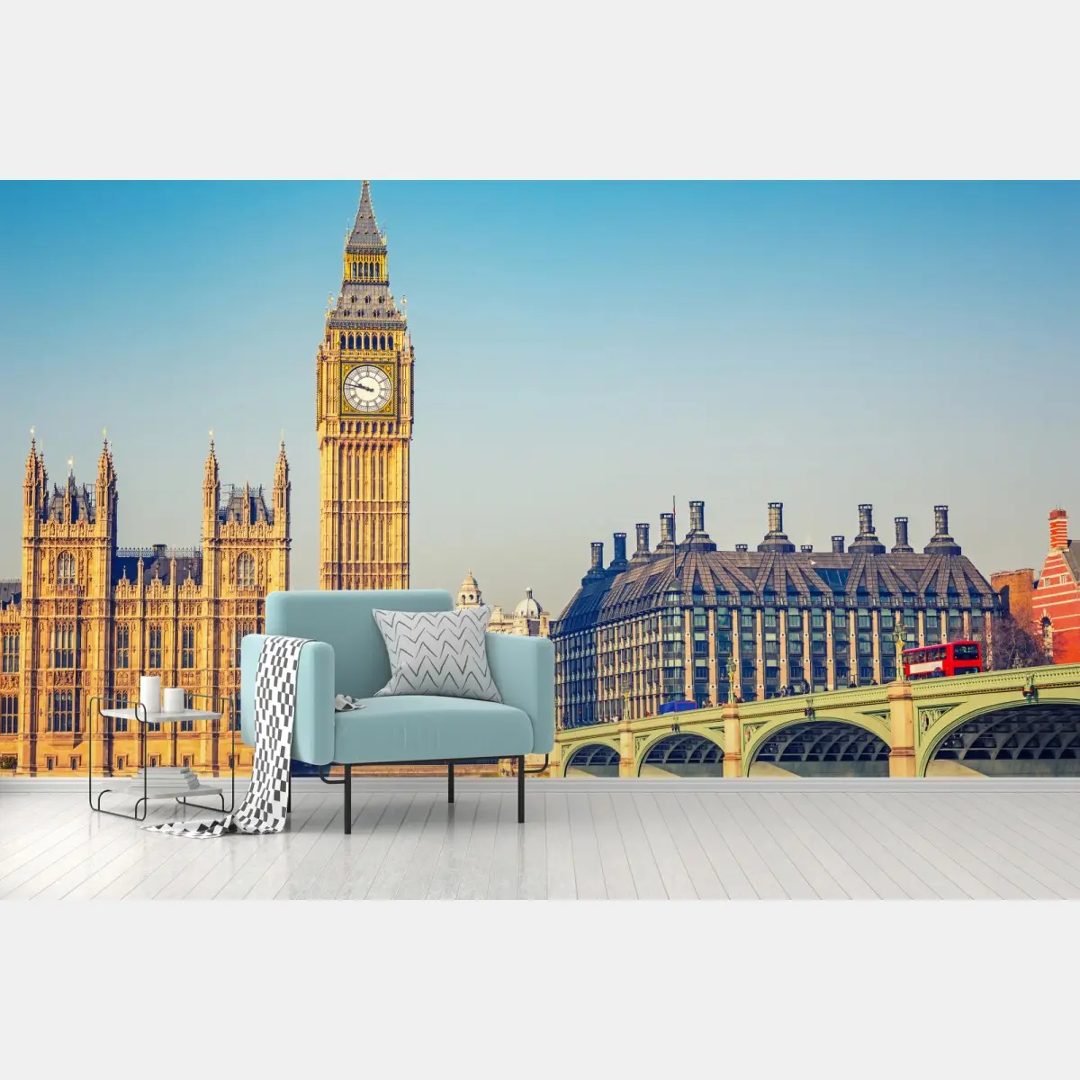 Fototapete London mit Big Ben und Westminster Bridge – Pixers®