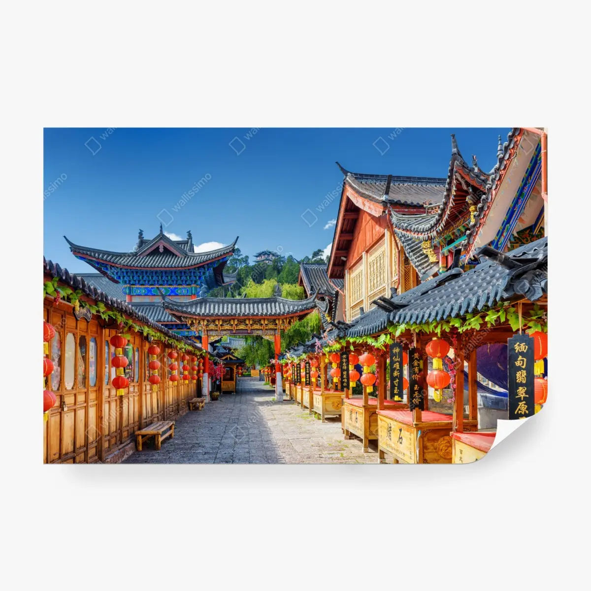 Fototapete Lijiang alte gasse mit laternen – Pixers®