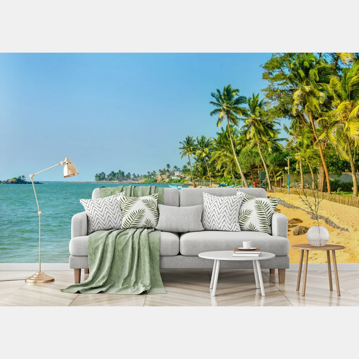 Fototapete tropischer palmenstrand – Pixers®