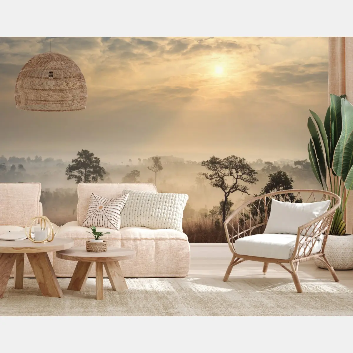 Fototapete Thailand sawanne bei sonnenaufgang – Pixers®