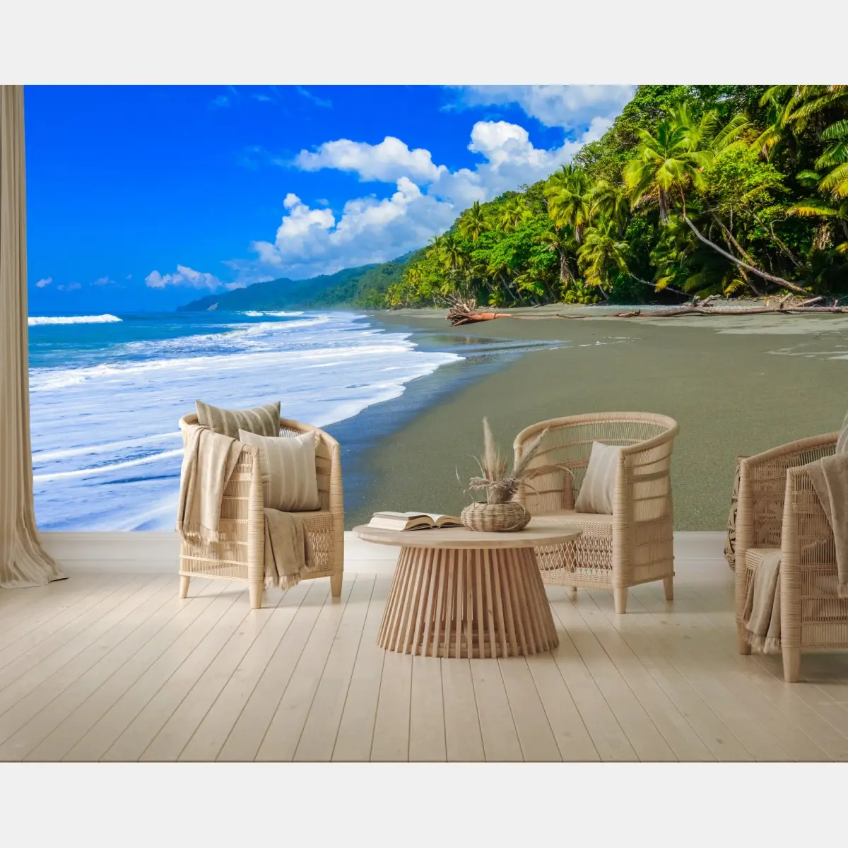 Fototapete wilder strand bei Corcovado, Costa Rica – Pixers®