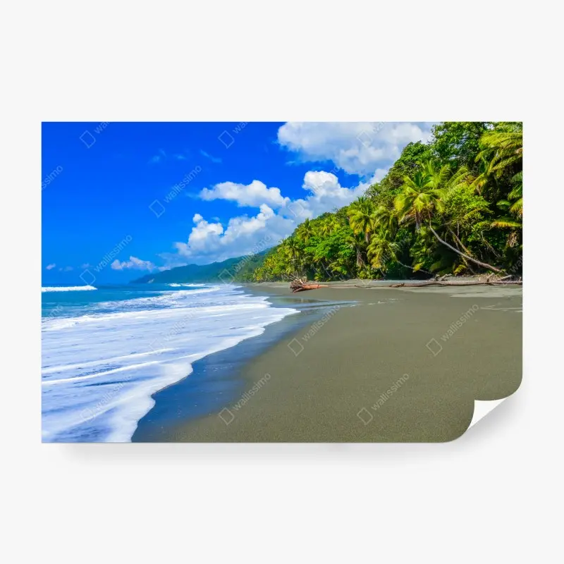 Fototapete wilder strand bei Corcovado, Costa Rica