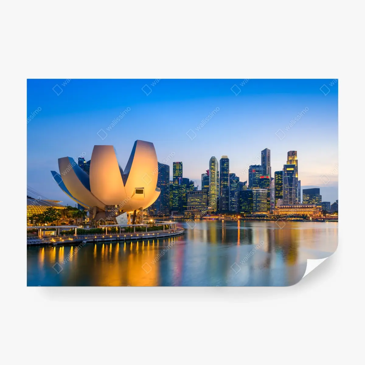 Fototapete Singapur skyline bei dämmerung – Pixers®