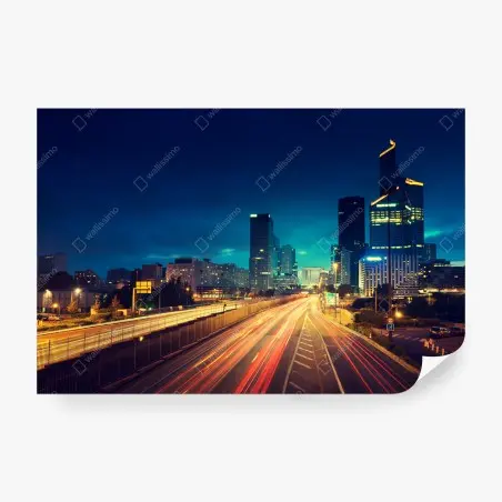 Fototapete La Défense skyline bei dämmerung – Pixers®