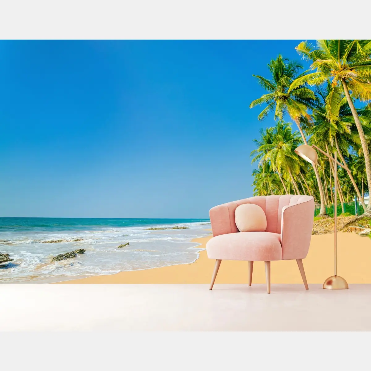 Fototapete tropischer palmenstrand – Pixers®