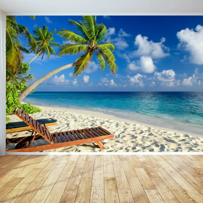 Fototapete tropischer strand auf den Malediven