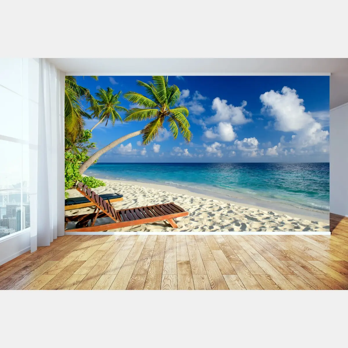 Fototapete tropischer strand auf den Malediven – Pixers®