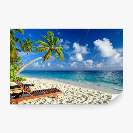 Fototapete tropischer strand auf den Malediven – Pixers®