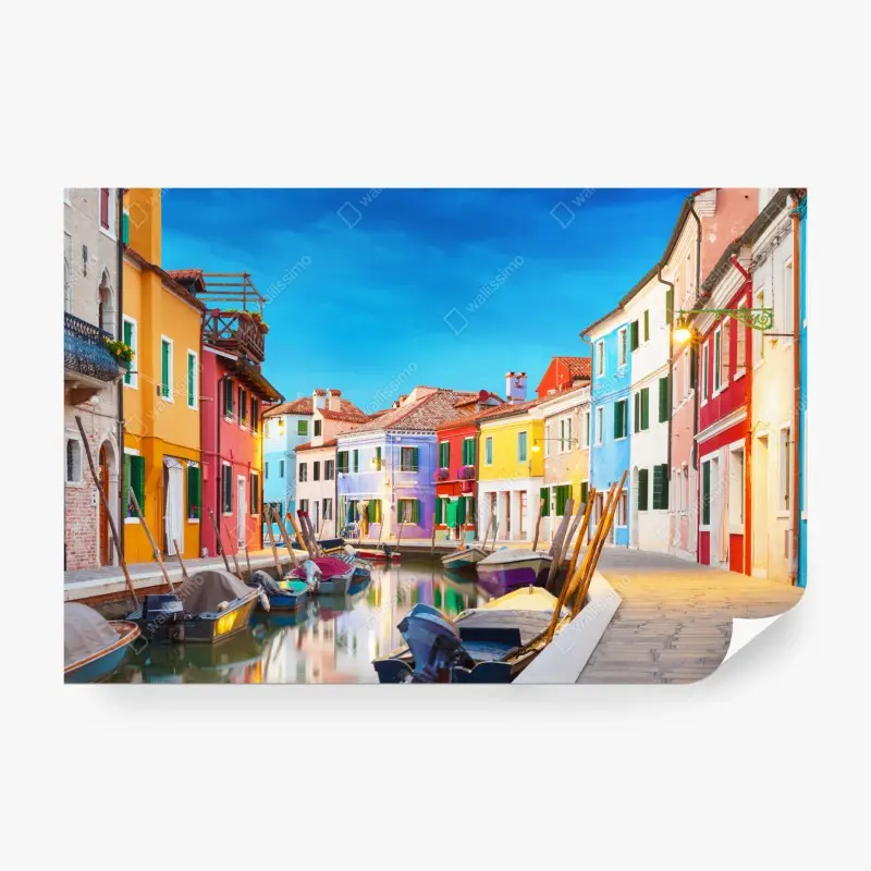 Fototapete bunte häuser in Burano, Venedig