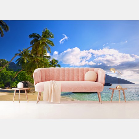 Fototapete tropischer strand auf Mahé – Pixers®
