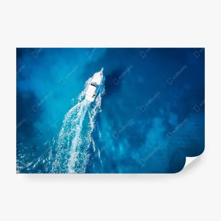 Fototapete jacht über dem kristallblauen ozean – Pixers®
