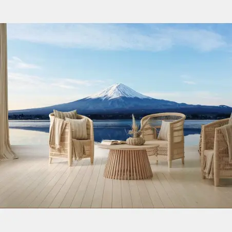 Fototapete berg Fuji spiegelung im see – Pixers®