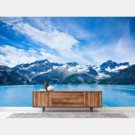 Fototapete schneebedeckte gipfel in Glacier Bay, Alaska – Pixers®