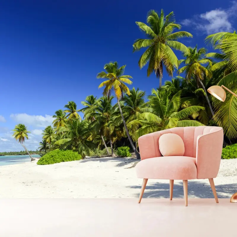 Fototapete ruhiger tropischer strand in Punta Cana