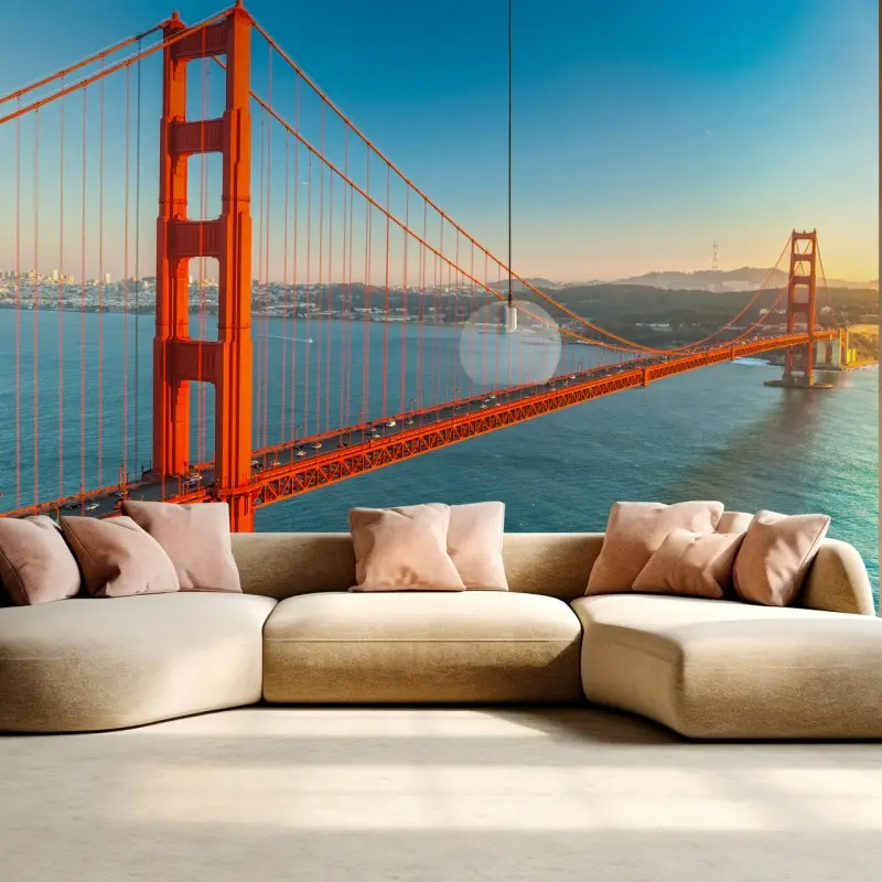 Fototapete Golden Gate bei sonnenuntergang