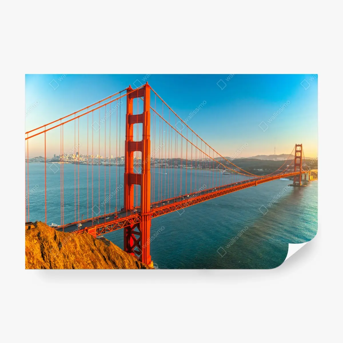 Fototapete Golden Gate bei sonnenuntergang – Pixers®