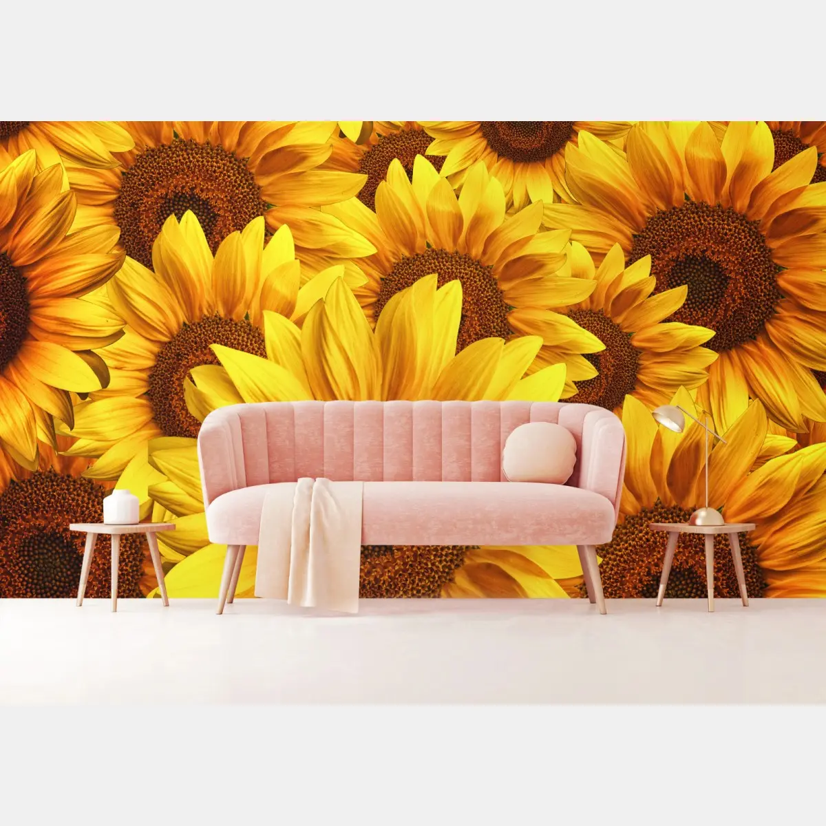 Fototapete goldene sonnenblumen – Pixers®