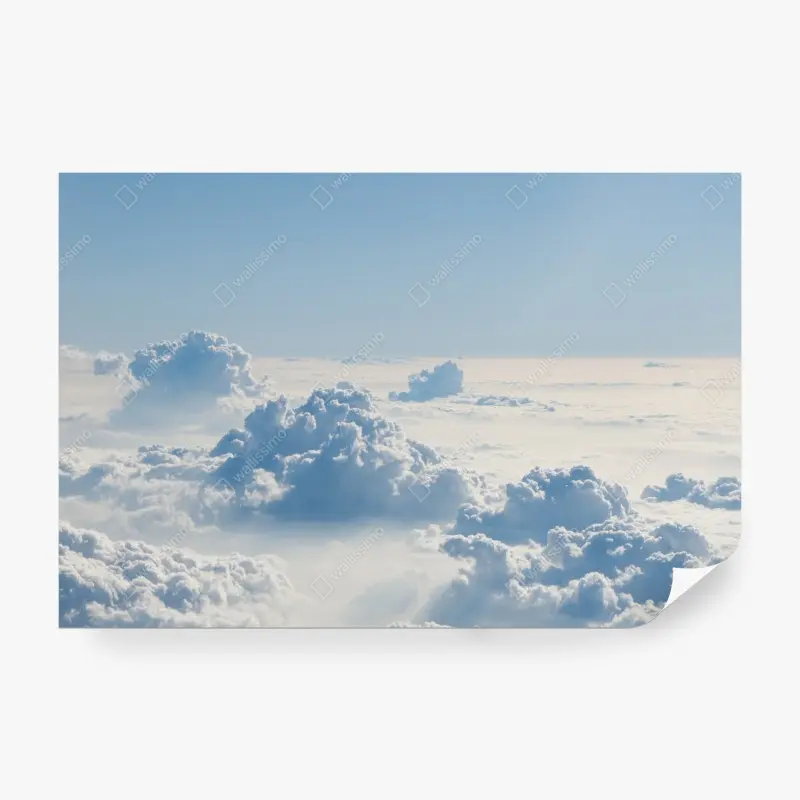 Fototapete luftige wolkenlandschaft im soften blau