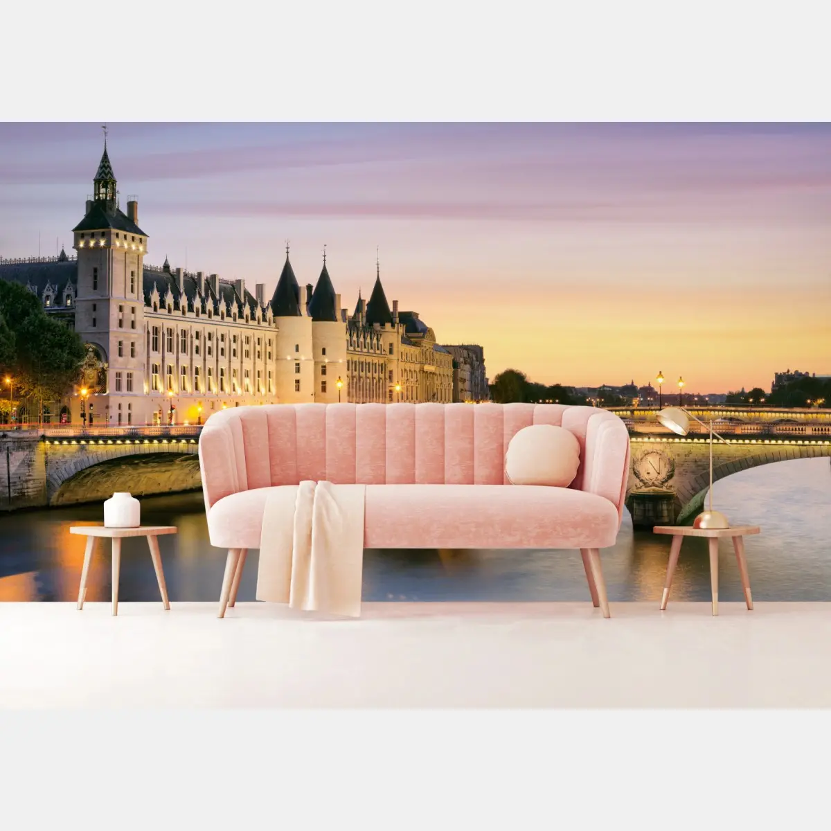 Fototapete Paris sonnenuntergang über der historischen brücke – Pixers®