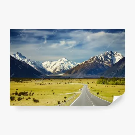 Fototapete straße zu den Südlichen Alpen, Neuseeland – Pixers®