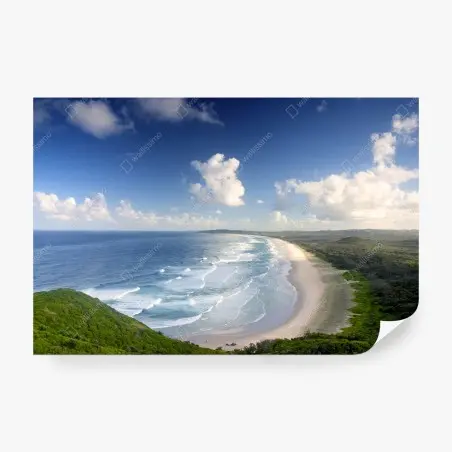 Fototapete panorama der küste von Byron Bay – Pixers®