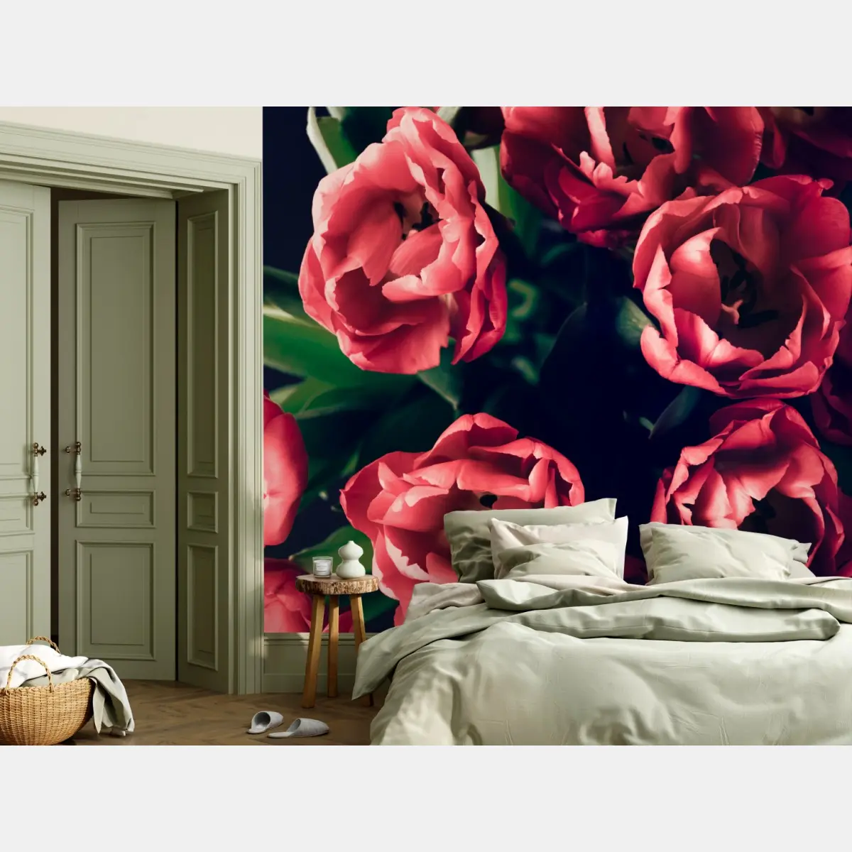 Fototapete stimmungsvolles rosa tulpenbukett – Pixers®