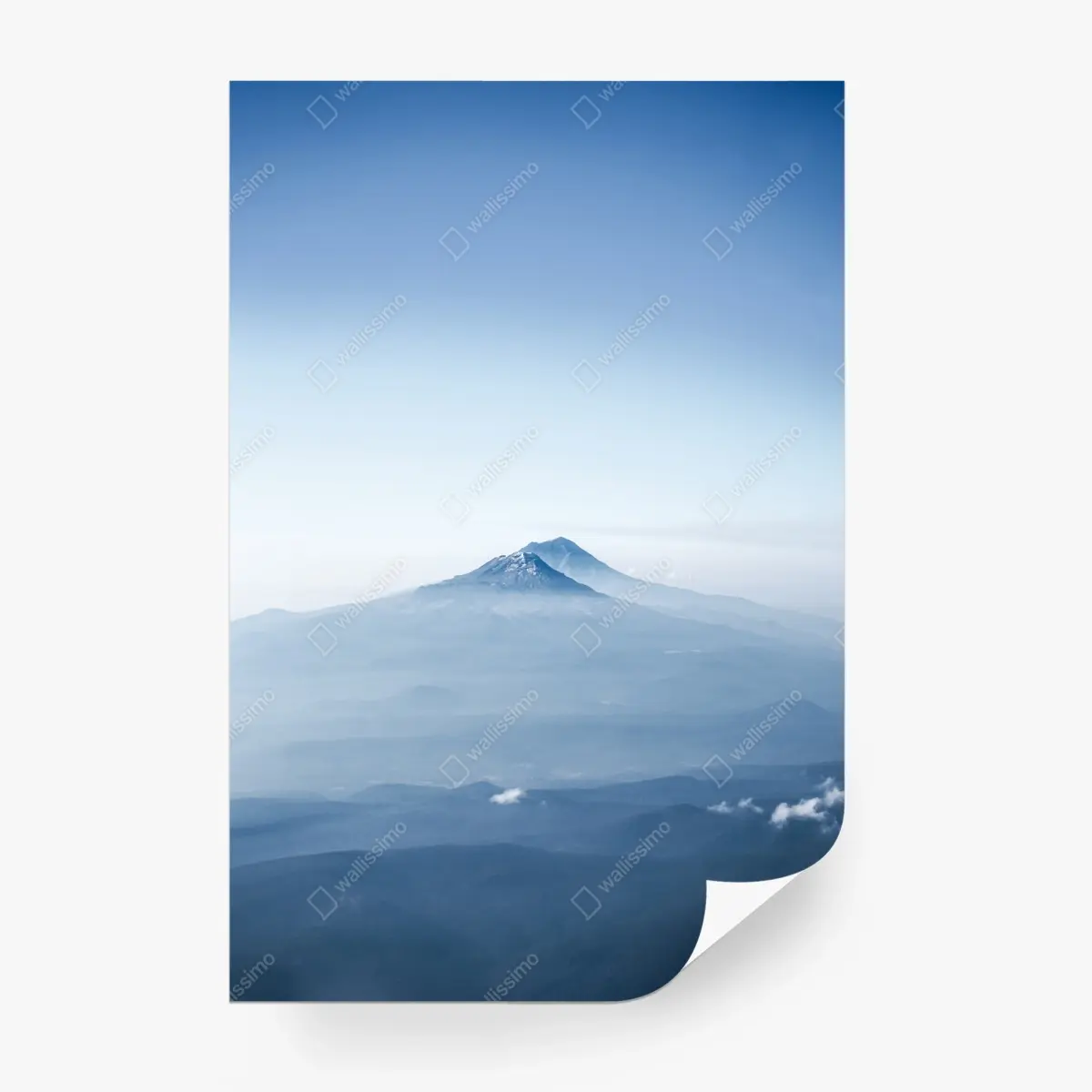 Fototapete neblige blaue berggipfel – Pixers®