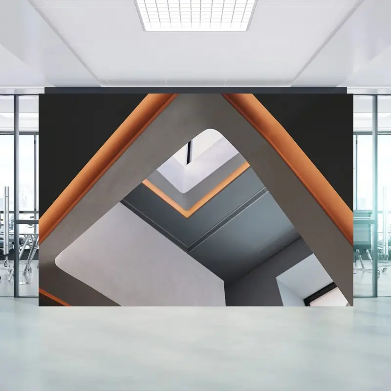 Fototapete minimalistisches geometrisches interieur mit oberlicht