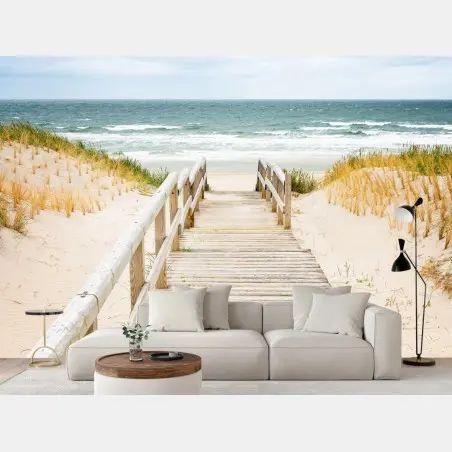 Fototapete holzsteg zum meer, Sylt – Pixers®