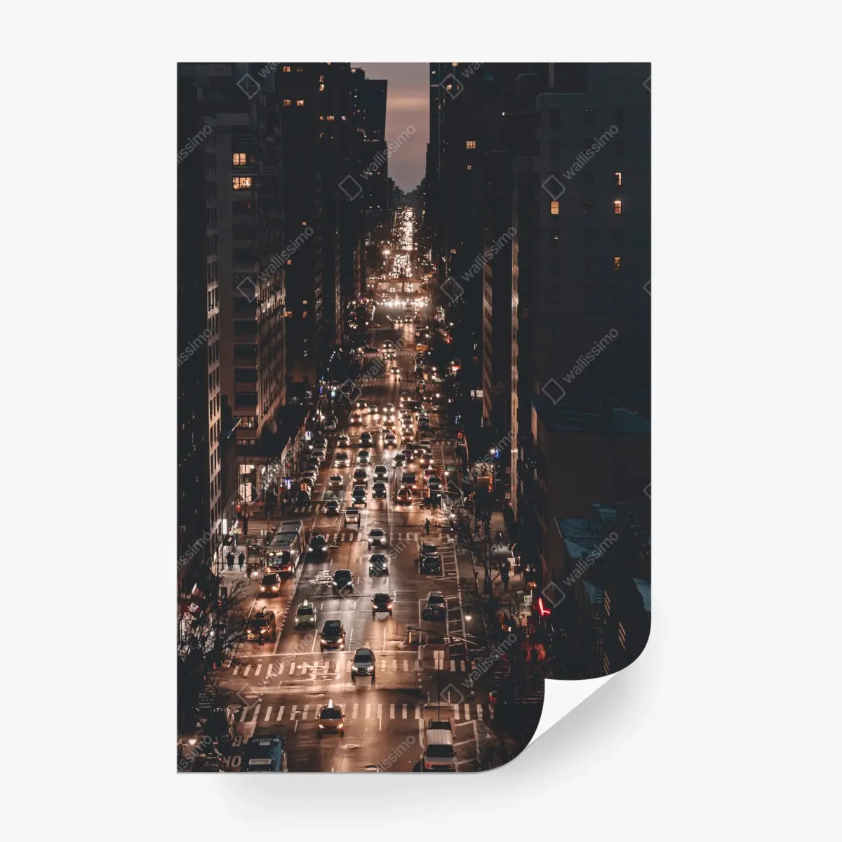 Fototapete Manhattan nächtliche avenue – Pixers®
